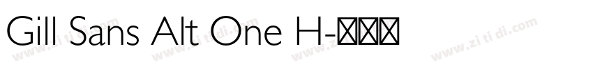 Gill Sans Alt One H字体转换